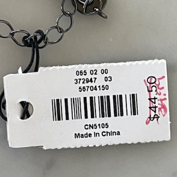 TALBOTS Smoky Gray Silver Beaded 19" Necklace - Picture 11 of 15